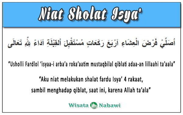 Niat-Sholat-Isya